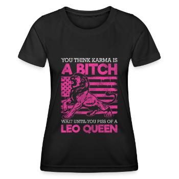Constellation de superstition du Lion - T-shirt sport Femme - noir - Devant - AI Model Female 172 light (172cm)