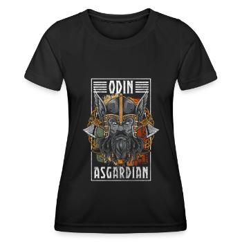 Odin Walhalla Donner German - Frauen Funktions-T-Shirt - Schwarz - Vorne - AI Model Female 172 light (172cm)