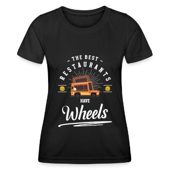 Street Food Snack Food on Wheels Food - Women's Functional T-Shirt - black - Front - AI Model Female 172 light (172cm)
