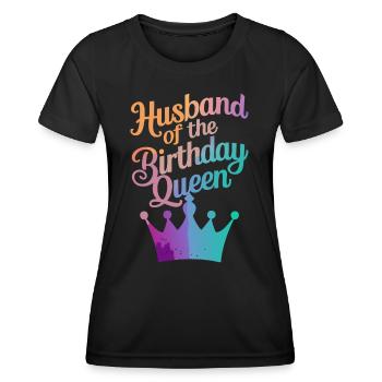 Husband, Spouse, Family, Wedding - Women's Functional T-Shirt - black - Front - AI Model Female 172 light (172cm)