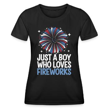 Pyrotechniker Feuerwerk Pyrotechnik - Frauen Funktions-T-Shirt - Schwarz - Vorne - AI Model Female 172 light (172cm)