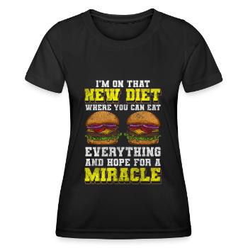 Essen Restaurant Vielesser - Frauen Funktions-T-Shirt - Schwarz - Vorne - AI Model Female 172 light (172cm)