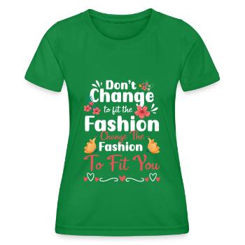 Fashion Individual Fashion Queen Trendsetter - Women's Functional T-Shirt - kelly green - Front - AI Model Female 172 dark (172cm)