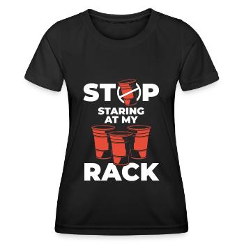 Beerpong Mug à boire - T-shirt sport Femme - noir - Devant - AI Model Female 172 light (172cm)