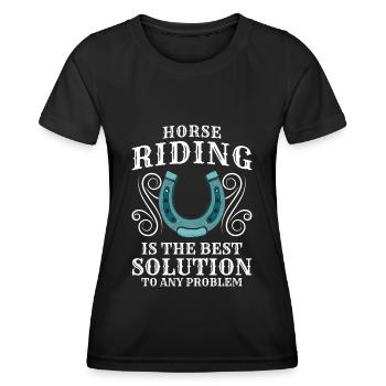 Riding Ride Friendship Pony - Women's Functional T-Shirt - black - Front - AI Model Female 172 light (172cm)