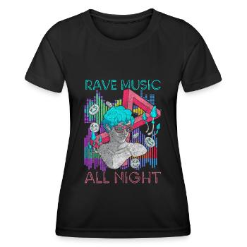Rave Festival Minimal - T-shirt sport Femme - noir - Devant - AI Model Female 172 light (172cm)