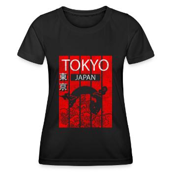 Asien Urlaub Japanisch - Frauen Funktions-T-Shirt - Schwarz - Vorne - AI Model Female 172 light (172cm)
