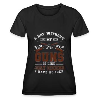 Schützenverein Gewehr Sportart Verein - Frauen Funktions-T-Shirt - Schwarz - Vorne - AI Model Female 172 light (172cm)