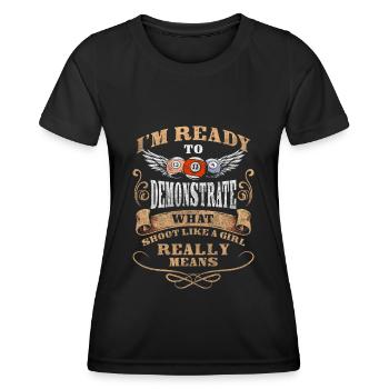 Gagnant de la boule du joueur de billard - T-shirt sport Femme - noir - Devant - AI Model Female 172 light (172cm)