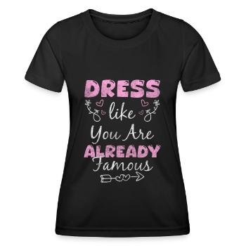 Mode Einkaufen Queen - Frauen Funktions-T-Shirt - Schwarz - Vorne - AI Model Female 172 light (172cm)