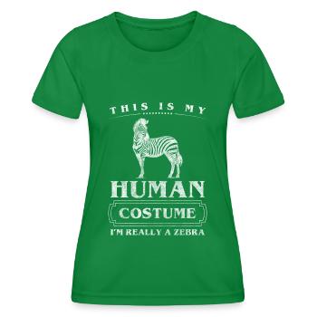 Zebra Nature Steppe Prairie - Women's Functional T-Shirt - kelly green - Front - AI Model Female 172 dark (172cm)