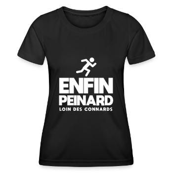 Enfin peinard course à pied jogging j'peux pas - T-shirt sport Femme - noir - Devant - AI Model Female 172 light (172cm)