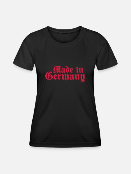 made in germany - Frauen Funktions-T-Shirt - Schwarz