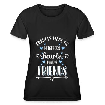 Nachbarschaft Wohnung Feier - Frauen Funktions-T-Shirt - Schwarz - Vorne - AI Model Female 172 light (172cm)