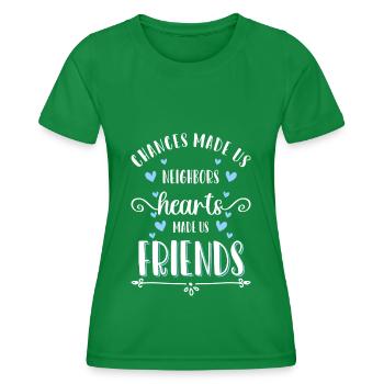 Célébration de l’appartement de quartier - T-shirt sport Femme - vert - Devant - AI Model Female 172 dark (172cm)