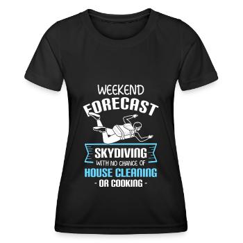 Paragliding Skydiving Extreme sports - Women's Functional T-Shirt - black - Front - AI Model Female 172 light (172cm)