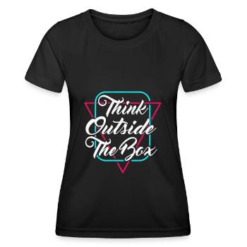 Think outside the box - Kreativität - Frauen Funktions-T-Shirt - Schwarz - Vorne - AI Model Female 172 light (172cm)