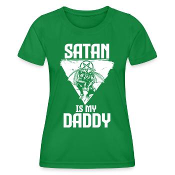Satanismus | Satanist Satan Pentagramm Geschenke - Frauen Funktions-T-Shirt - Kelly Green - Vorne - AI Model Female 172 dark (172cm)