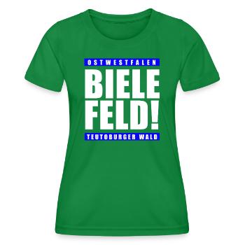 Bielefeld Ostwestfalen Teutoburger Wald - Frauen Funktions-T-Shirt - Kelly Green - Vorne - AI Model Female 172 dark (172cm)