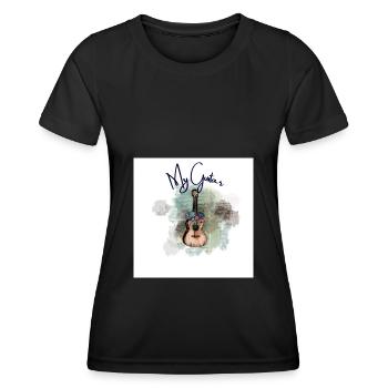 my guitar - T-shirt sport Femme - noir - Devant - AI Model Female 172 light (172cm)