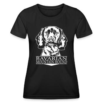 BAVARIAN MOUNTAIN HOUND Portrait Jagdhund Wilsigns - Women's Functional T-Shirt - black - Front - AI Model Female 172 light (172cm)