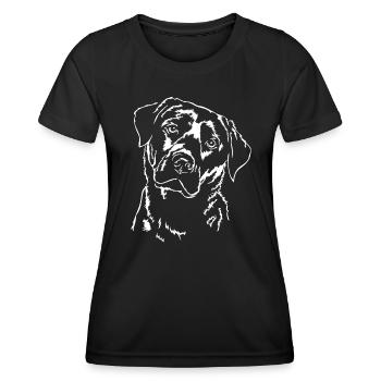 Labrador Retriever Portrait Dog Dogs Wilsigns - Women's Functional T-Shirt - black - Front - AI Model Female 172 light (172cm)