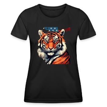 USA Tiger - Women's Functional T-Shirt - black - Front - AI Model Female 172 light (172cm)