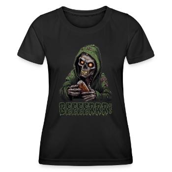 Zombie Halloween Monster Horror Bier Saufen JGA - T-shirt sport Femme - noir - Devant - AI Model Female 172 light (172cm)