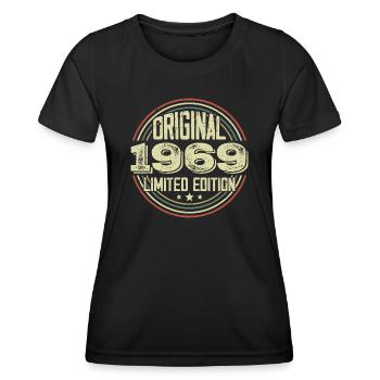 1969 Birthday Parties, ein legendärer Jahrgang - Frauen Funktions-T-Shirt - Schwarz - Vorne - AI Model Female 172 light (172cm)