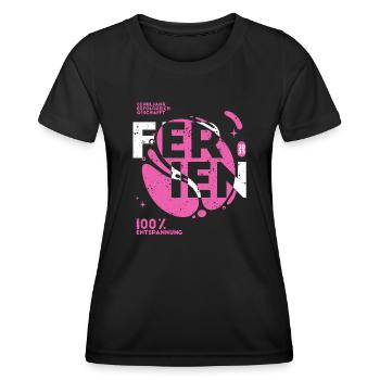 Ferien - Schuljahr erfolgreich geschafft - 2023 - Frauen Funktions-T-Shirt - Schwarz - Vorne - AI Model Female 172 light (172cm)