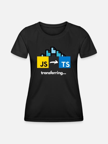 Transfert de Javascript à Typescript - T-shirt sport Femme - noir