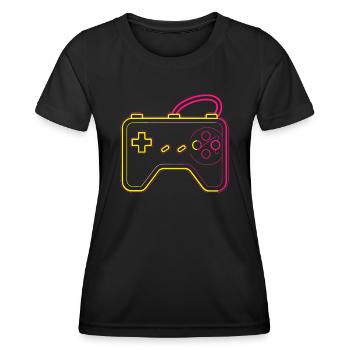 Retro Gaming Controller - Frauen Funktions-T-Shirt - Schwarz - Vorne - AI Model Female 172 light (172cm)