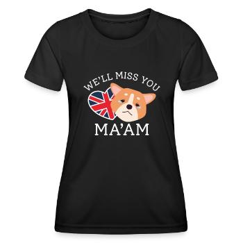 Tu vas nous manquer Madame - T-shirt sport Femme - noir - Devant - AI Model Female 172 light (172cm)