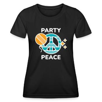 Paix du parti - T-shirt sport Femme - noir - Devant - AI Model Female 172 light (172cm)