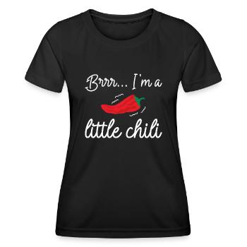 Brrr Ich bin ein bisschen Chili - Frauen Funktions-T-Shirt - Schwarz - Vorne - AI Model Female 172 light (172cm)