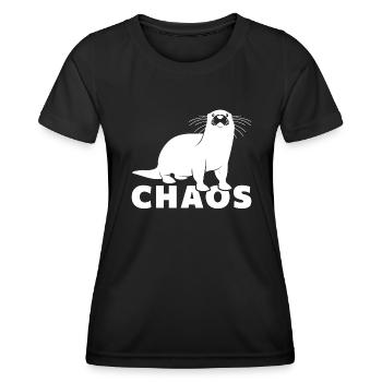 Chaos de la loutre - T-shirt sport Femme - noir - Devant - AI Model Female 172 light (172cm)