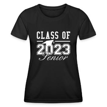Classe de 2023 Senior - T-shirt sport Femme - noir - Devant - AI Model Female 172 light (172cm)