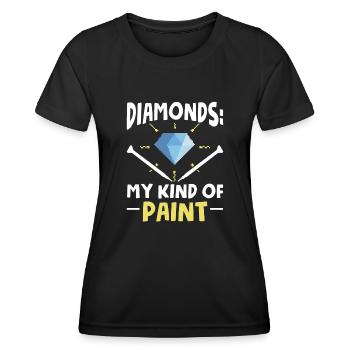 Diamond Painting Hobbyist Artist Diamond Painter - Women's Functional T-Shirt - black - Front - AI Model Female 172 light (172cm)