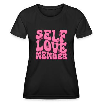 Selbstliebe Selbstwert Ich Liebe Mich Motivation - Frauen Funktions-T-Shirt - Schwarz - Vorne - AI Model Female 172 light (172cm)