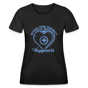 Pensionierter Apotheker Rentner Pharmacy - Frauen Funktions-T-Shirt - Schwarz - Vorne - AI Model Female 172 light (172cm)