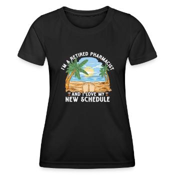 Pensionierter Apotheker, Rentner Pharmacy - Frauen Funktions-T-Shirt - Schwarz - Vorne - AI Model Female 172 light (172cm)