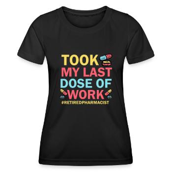 Pensionierter Apotheker, Rentner Apotheke - Frauen Funktions-T-Shirt - Schwarz - Vorne - AI Model Female 172 light (172cm)
