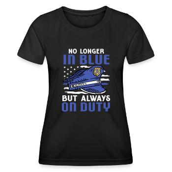 Pensionierter Polizist Polizei Rentner - Frauen Funktions-T-Shirt - Schwarz - Vorne - AI Model Female 172 light (172cm)