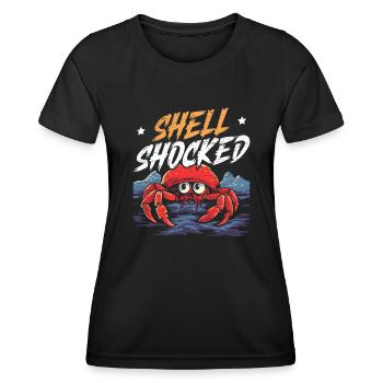 Mignon bernard-l’ermite crabes crustacés - T-shirt sport Femme - noir - Devant - AI Model Female 172 light (172cm)