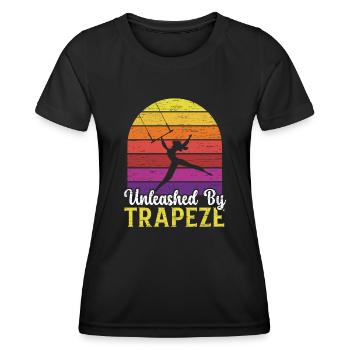 Retro Trapeze Artist Circus Artist Acrobatics - Women's Functional T-Shirt - black - Front - AI Model Female 172 light (172cm)