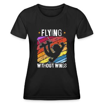 Retro Trapeze Artist Circus Artist Acrobatics - Women's Functional T-Shirt - black - Front - AI Model Female 172 light (172cm)