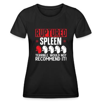 Milz-Entfernung Splenektomie OP Lustiger Spruch - Frauen Funktions-T-Shirt - Schwarz - Vorne - AI Model Female 172 light (172cm)