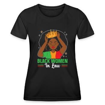 Black History Black Pride Attorney at Law - Women's Functional T-Shirt - black - Front - AI Model Female 172 light (172cm)