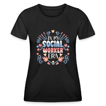 Sozialdienst Sozialarbeiter Streetworker - Frauen Funktions-T-Shirt - Schwarz - Vorne - AI Model Female 172 light (172cm)