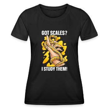 Herpetology Reptile Lovers Snakes Lizards - Women's Functional T-Shirt - black - Front - AI Model Female 172 light (172cm)